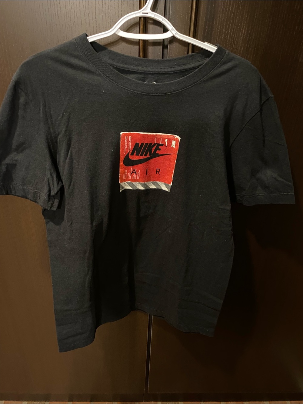 Nike Black Short Sleeve T‑Shirt with Red Nike Air Logo